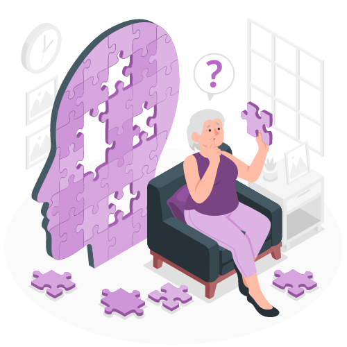 Illustration representing specialized teen and senior mental health care