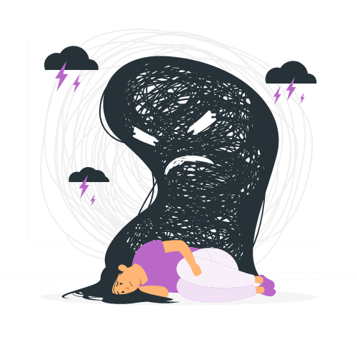 Illustration representing clinical depression